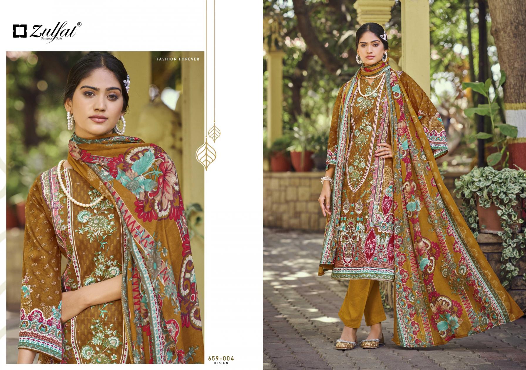 RAABTA VOL 7 BY ZULFAT DESIGNER JAM COTTON UNSTITCHED PAKISTANI SUIT FOR WOMENS