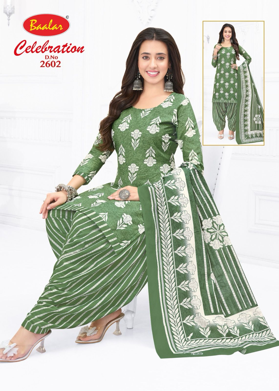 Baalar Celebration Vol-26 Wholesale Cotton Printed Patiyala Dress Material