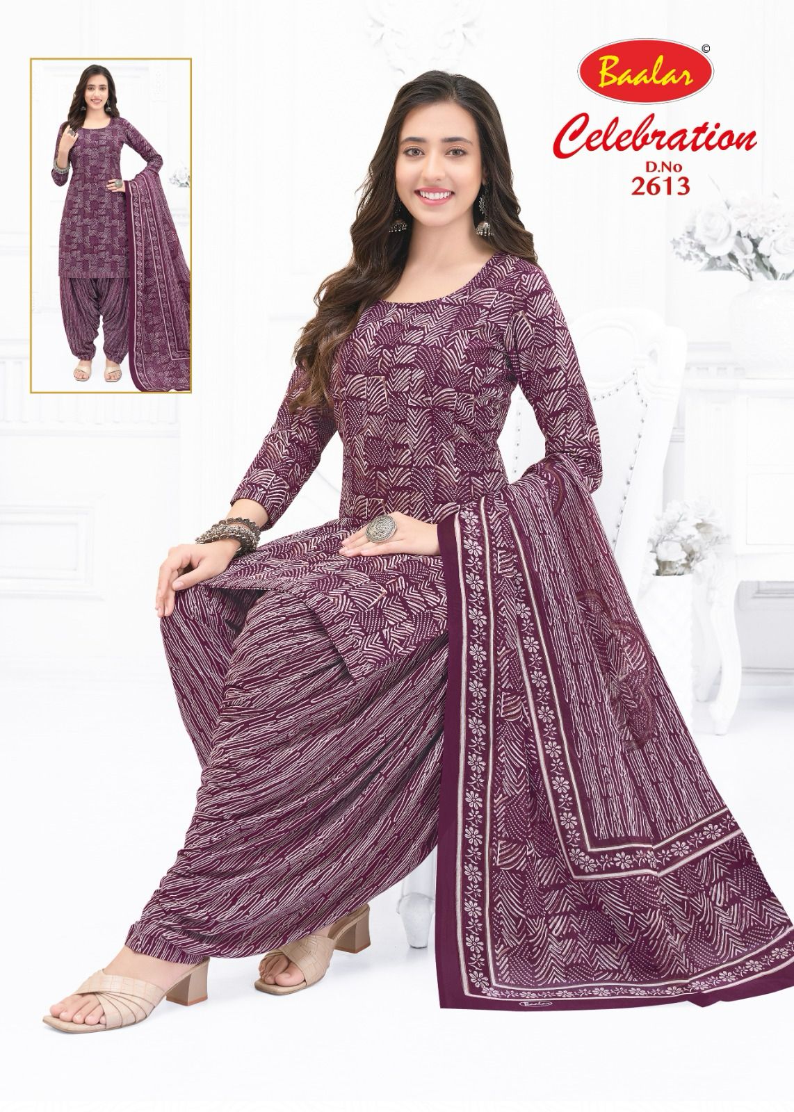 Baalar Celebration Vol-26 Wholesale Cotton Printed Patiyala Dress Material