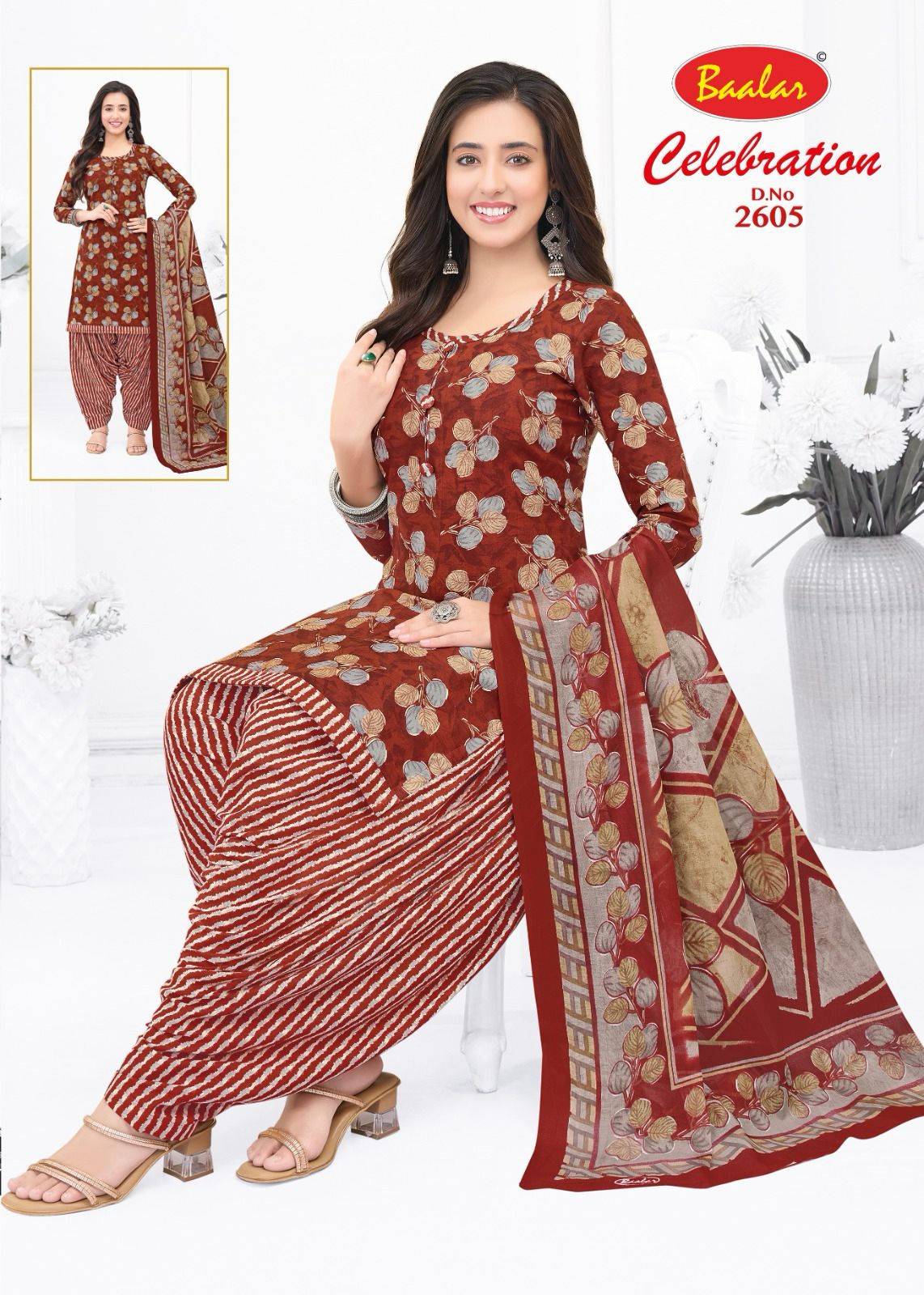 Baalar Celebration Vol-26 Wholesale Cotton Printed Patiyala Dress Material