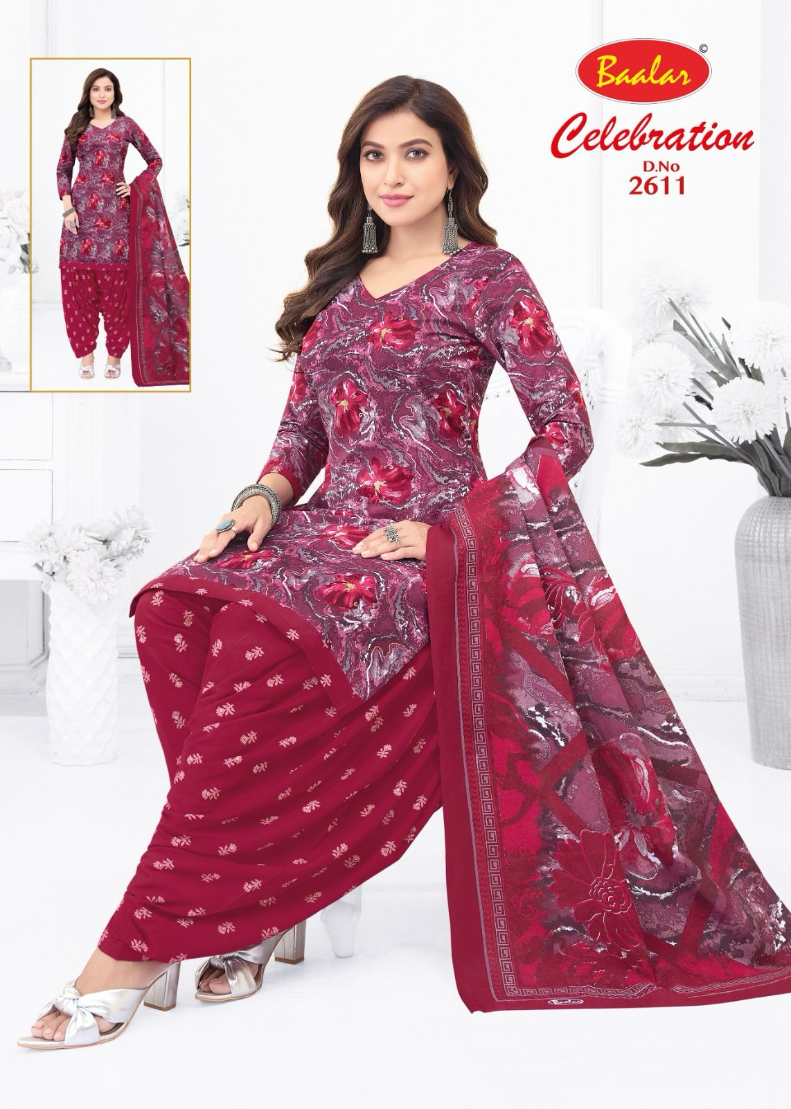 Baalar Celebration Vol-26 Wholesale Cotton Printed Patiyala Dress Material