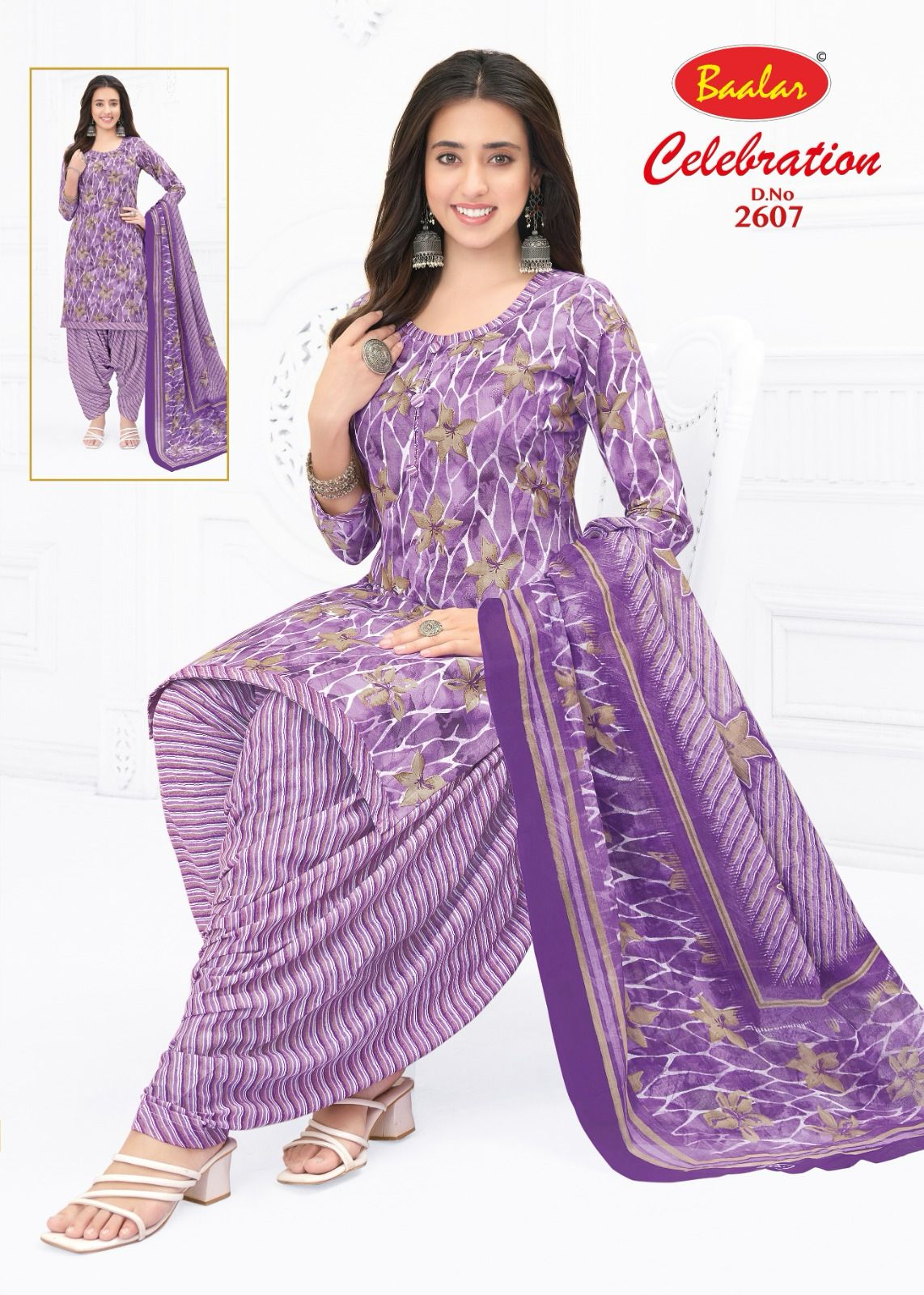 Baalar Celebration Vol-26 Wholesale Cotton Printed Patiyala Dress Material