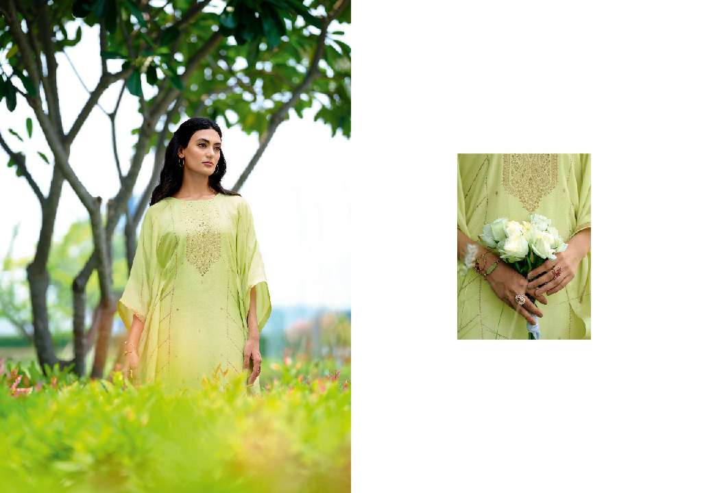 Varsha Julia Wholesale Viscose Woven Handwork Kaftan With Pants