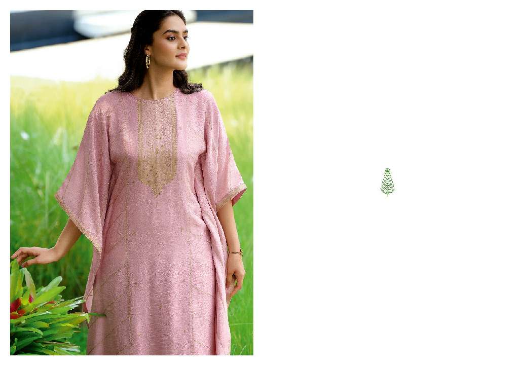 Varsha Julia Wholesale Viscose Woven Handwork Kaftan With Pants