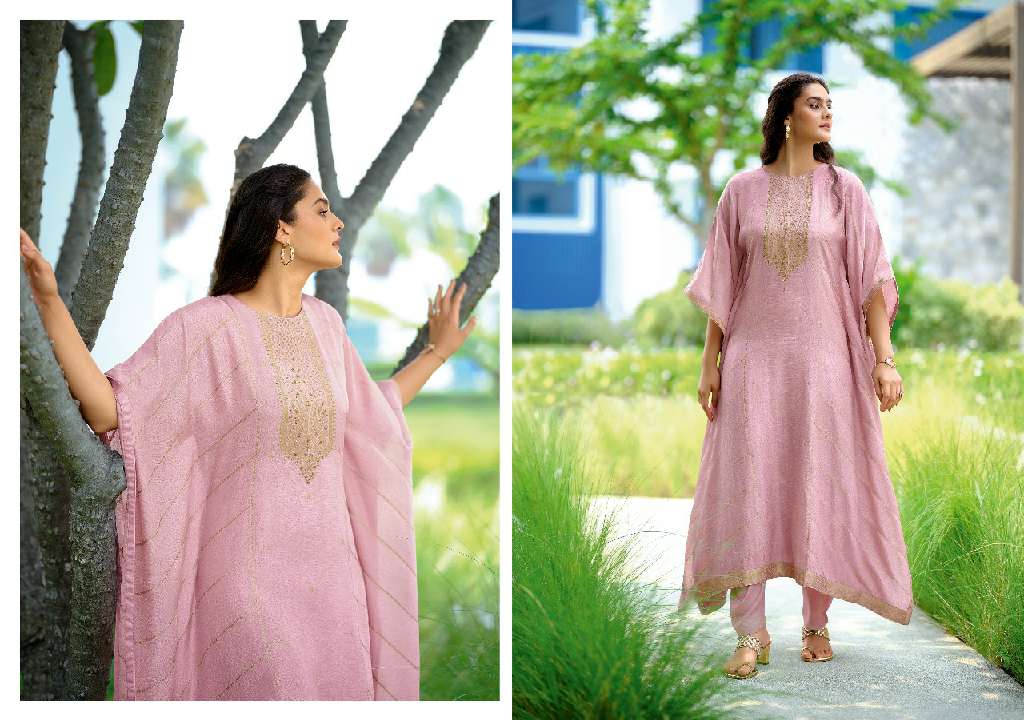 Varsha Julia Wholesale Viscose Woven Handwork Kaftan With Pants