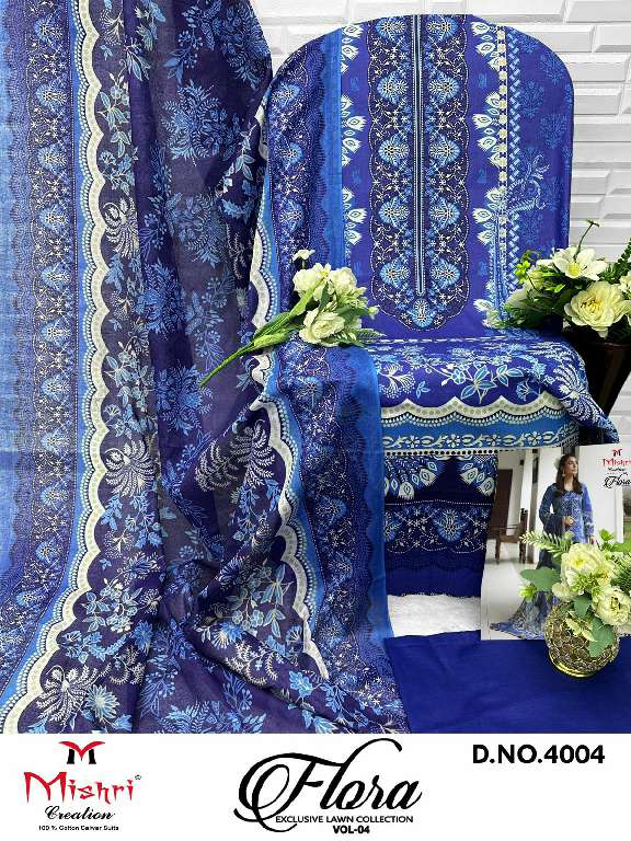 Mishri Flora Vol-4 Wholesale Exclusive Lawn Printed Dress Material