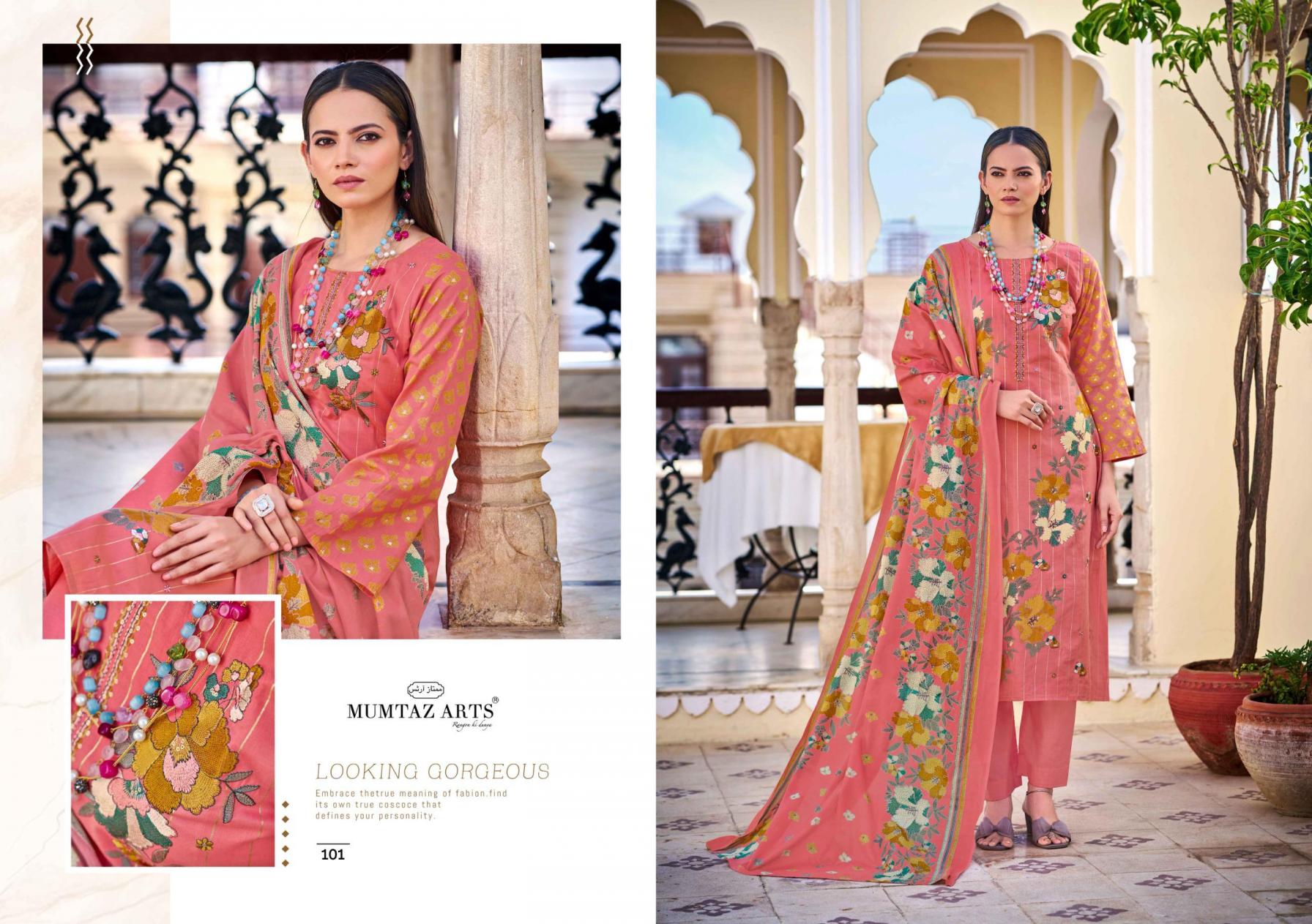 MUMTAZ ARTS HELLO SUNSHINE CAMRIC PRINT PAKISTANI PRINT AMAZING DRESS MATERIAL