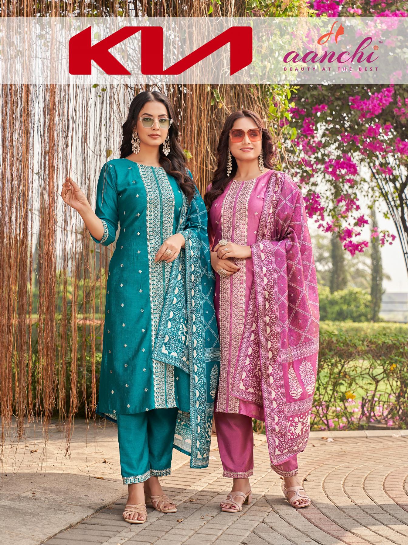AANCHI KIA VOL 1 VICHITRA SILK READYMADE CASUAL SUIT FOR WOMENS