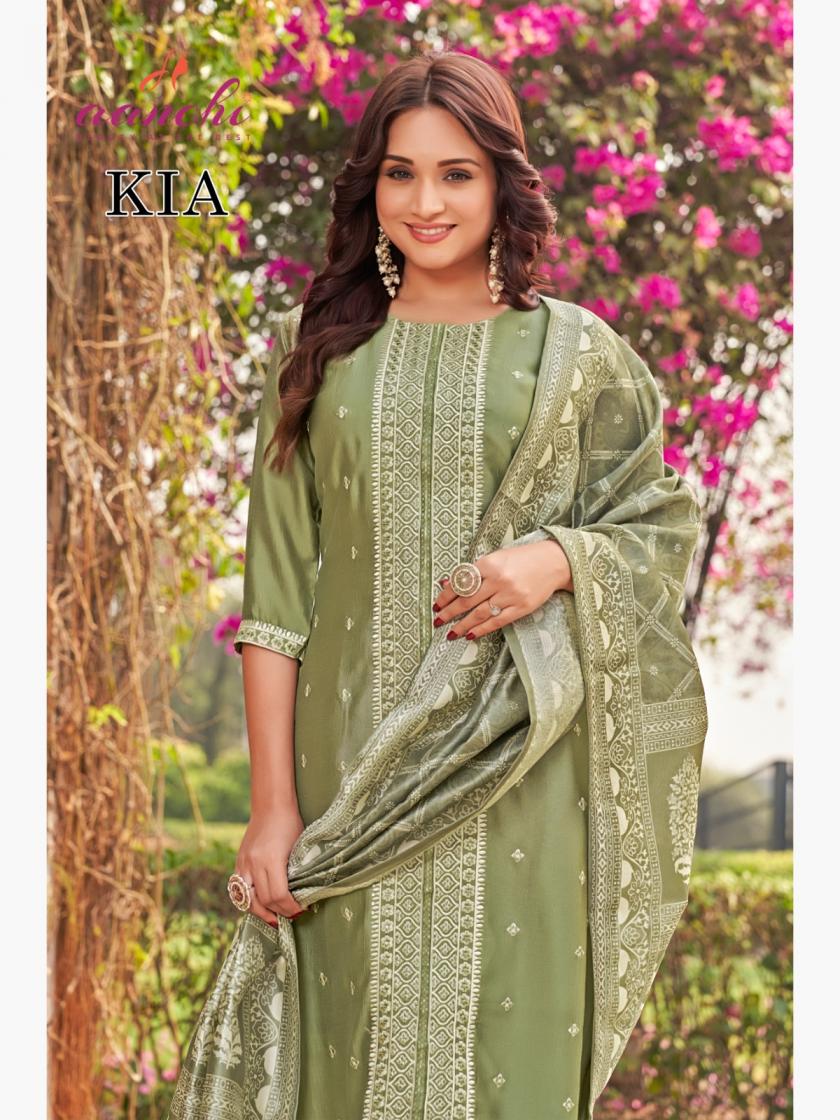 AANCHI KIA VOL 1 VICHITRA SILK READYMADE CASUAL SUIT FOR WOMENS
