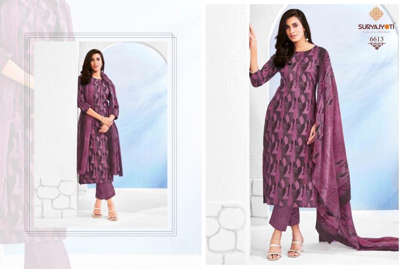 SURYAJYOTI TRENDY COTTON VOL 66 READYMADE ATTRACTIVE LOOK 3PCS DRESS