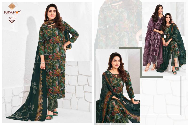 SURYAJYOTI TRENDY COTTON VOL 66 READYMADE ATTRACTIVE LOOK 3PCS DRESS