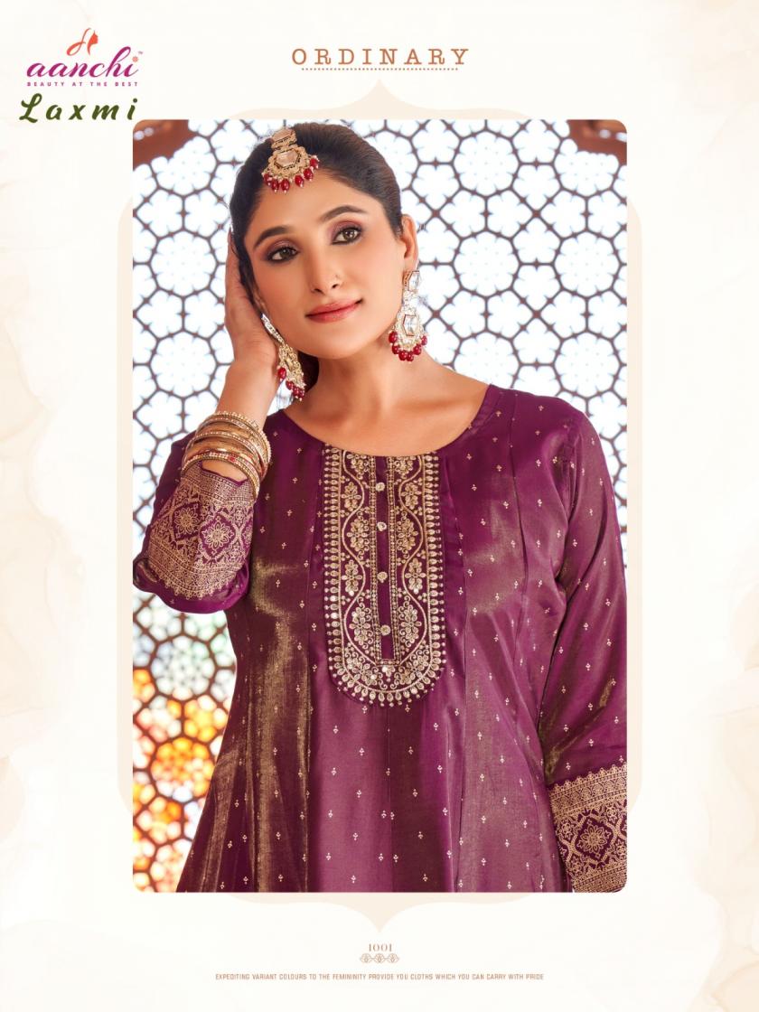LAXMI BY AANCHI ROMAN SHIMMER READYMADE PRETTY LOOK FLAIR KURTIS