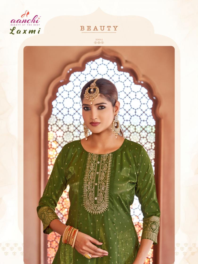 LAXMI BY AANCHI ROMAN SHIMMER READYMADE PRETTY LOOK FLAIR KURTIS