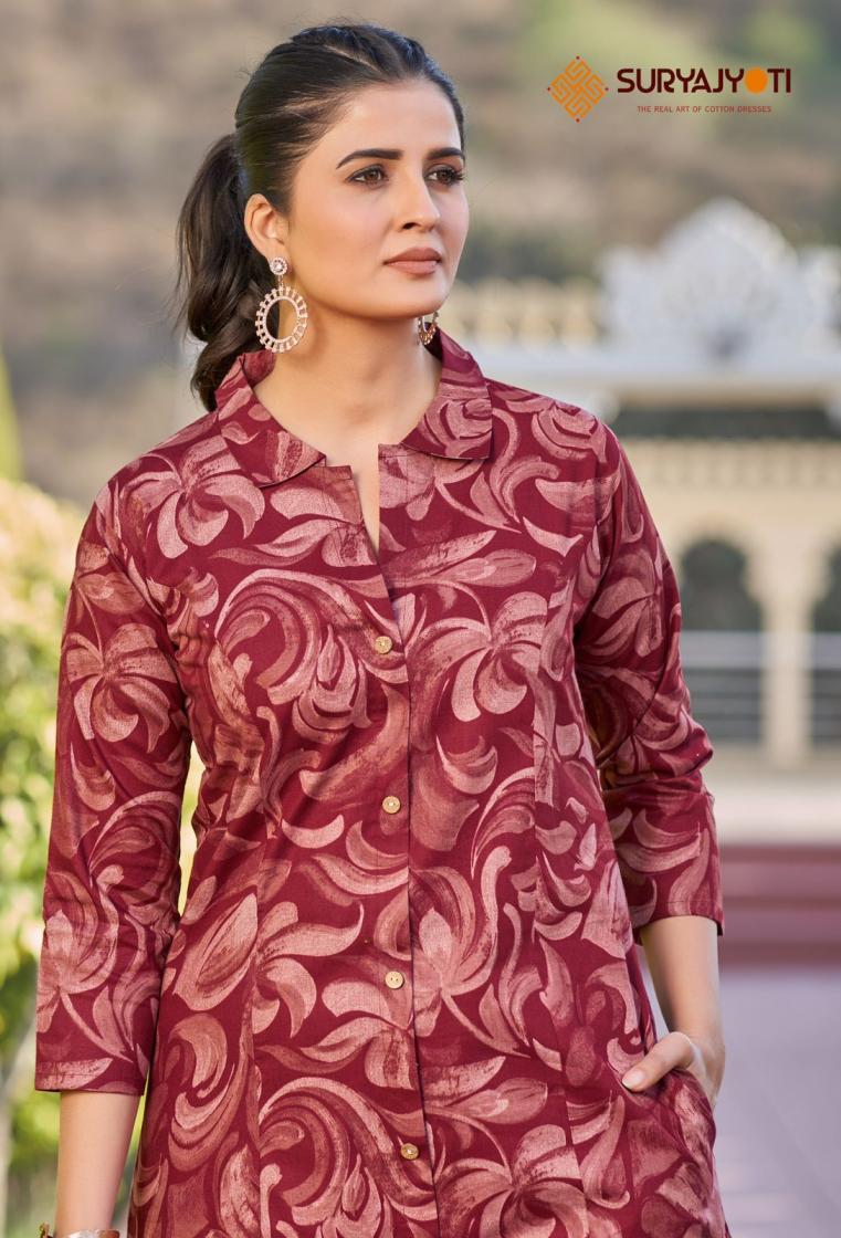 SURYAJYOTI POORNIMA VOL 1 COTTON UNIQUE DESIGN READYMADE CO-ORD SET