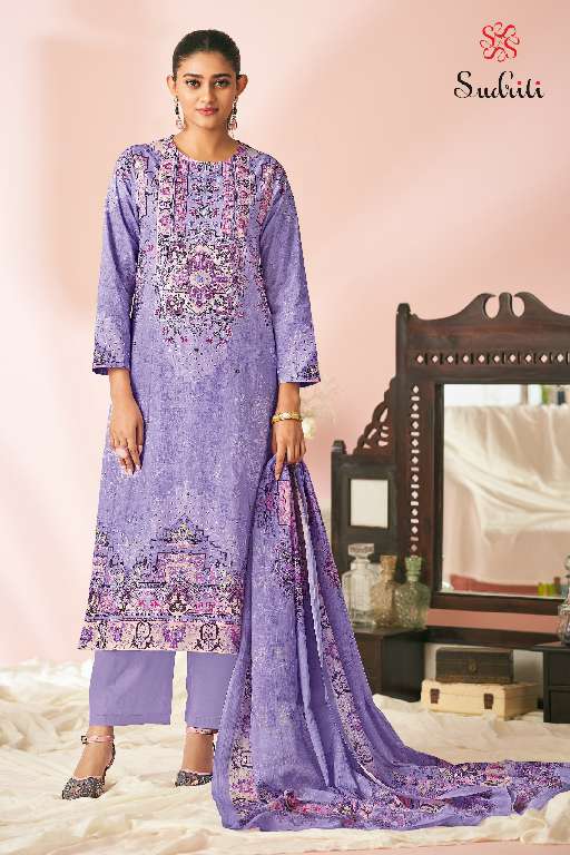 SUDRITI SAHIBA HARNOOR WHOLESALE PURE COTTON LAWN DIGITAL PRINT WITH HANDWORK FASHIONABLE SALWAR SUITS