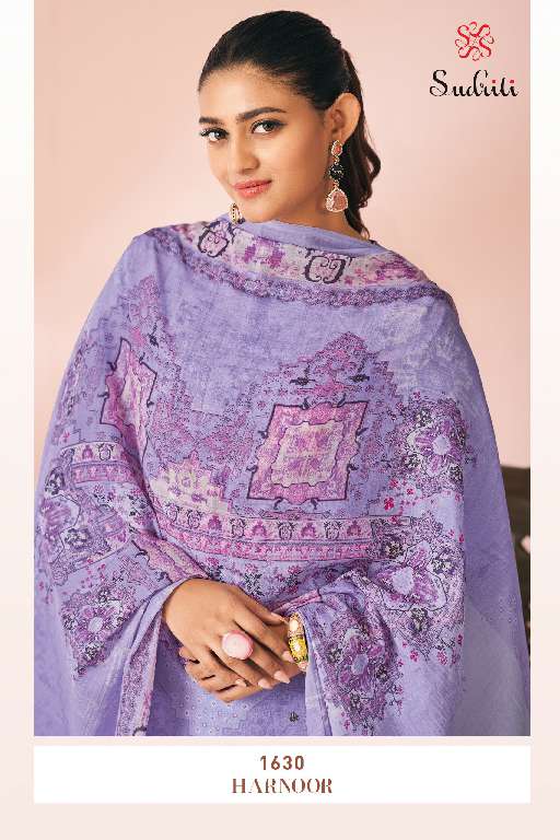 SUDRITI SAHIBA HARNOOR WHOLESALE PURE COTTON LAWN DIGITAL PRINT WITH HANDWORK FASHIONABLE SALWAR SUITS
