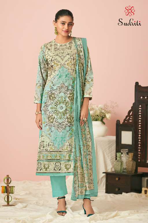 SUDRITI SAHIBA HARNOOR WHOLESALE PURE COTTON LAWN DIGITAL PRINT WITH HANDWORK FASHIONABLE SALWAR SUITS