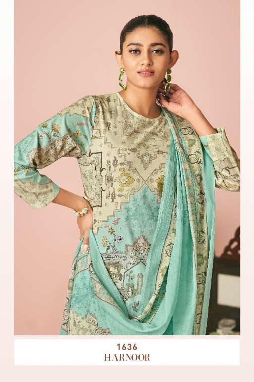 SUDRITI SAHIBA HARNOOR WHOLESALE PURE COTTON LAWN DIGITAL PRINT WITH HANDWORK FASHIONABLE SALWAR SUITS