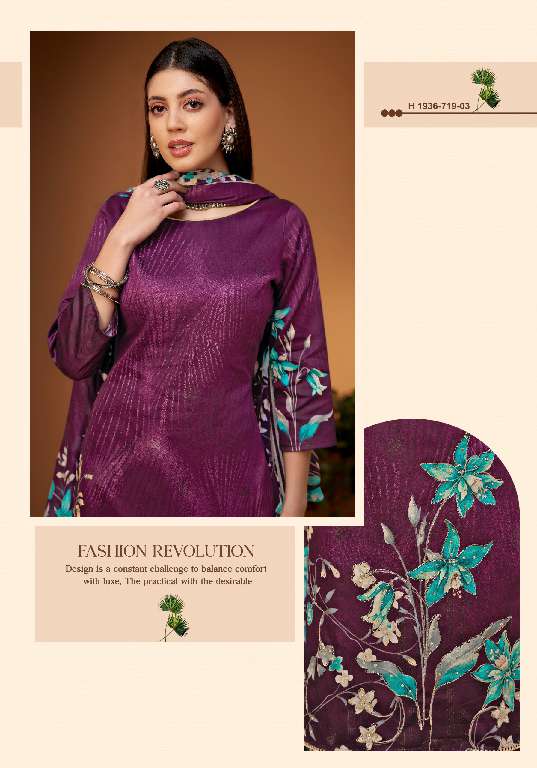 HARSHIT FASHION MALABAR BY ALOK SUITS WHOLESALE PURE JAM COTTON FANCY PRINT WITH HANDWORK TRENDY DRESS MATERIAL