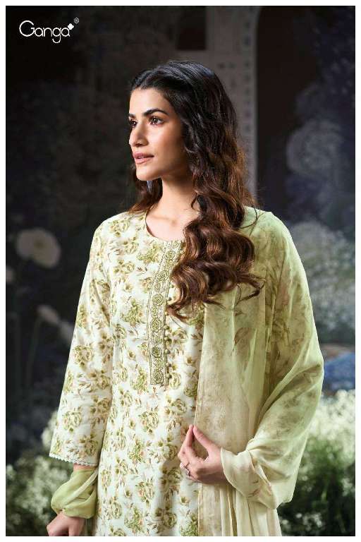 GANGA BRITA S3180 WHOLESALE PREMIUM COTTON PRINTED WITH EMBROIDERY WORK CASUAL SUITS