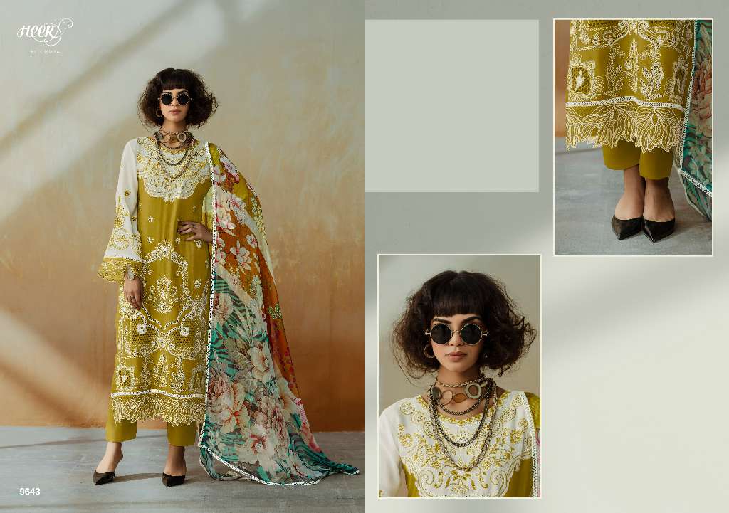 KIMORA HEER CHIC VOL-208 WHOLESALE PURE MUSLIN EMBROIDERY TRADITIONAL SALWAR SUITS FOR WOMAN