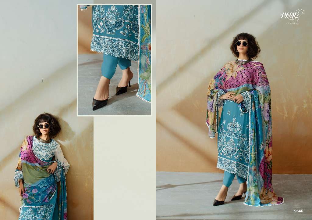 KIMORA HEER CHIC VOL-208 WHOLESALE PURE MUSLIN EMBROIDERY TRADITIONAL SALWAR SUITS FOR WOMAN