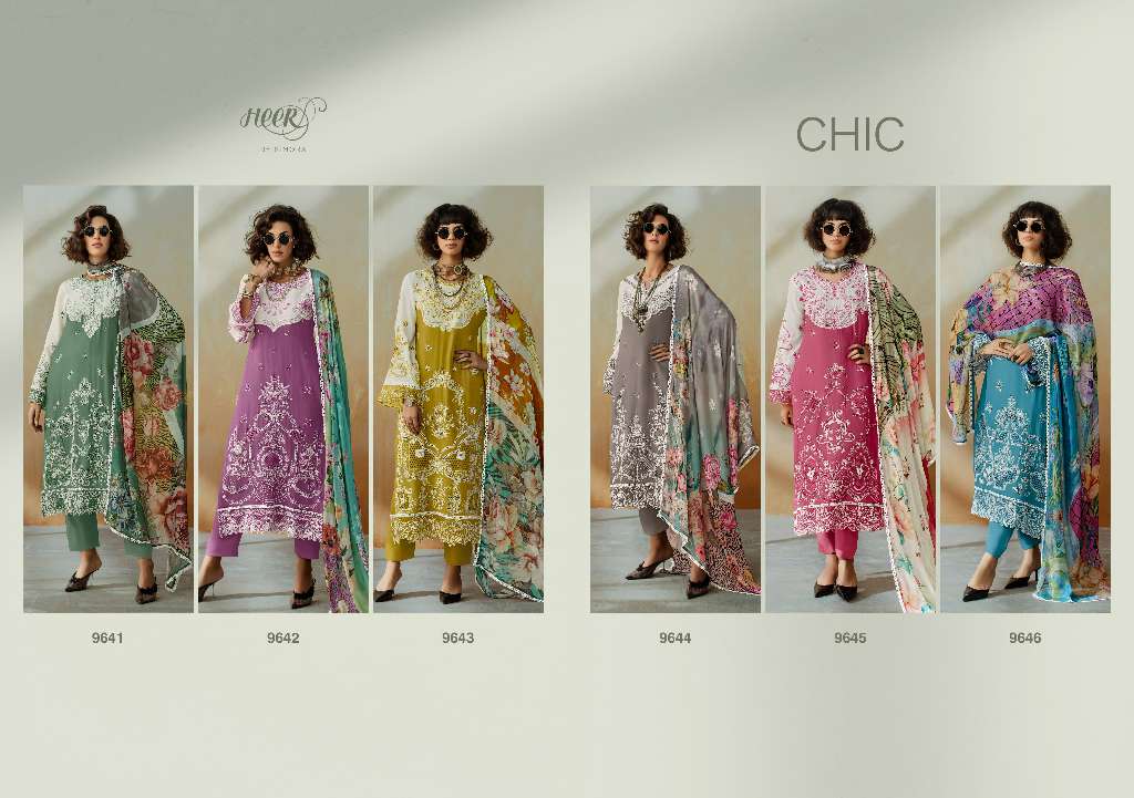 KIMORA HEER CHIC VOL-208 WHOLESALE PURE MUSLIN EMBROIDERY TRADITIONAL SALWAR SUITS FOR WOMAN