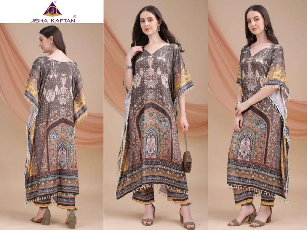 JISHA KAFTAN PRESENTS KAFTAN CO ORD SET WITH VALUE ADDITION VOLUME