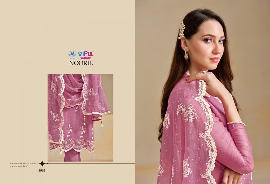 NOORIE BY VIPUL ORGANZA CHIFFON AMAZING DRESS MATERIAL ONLINE