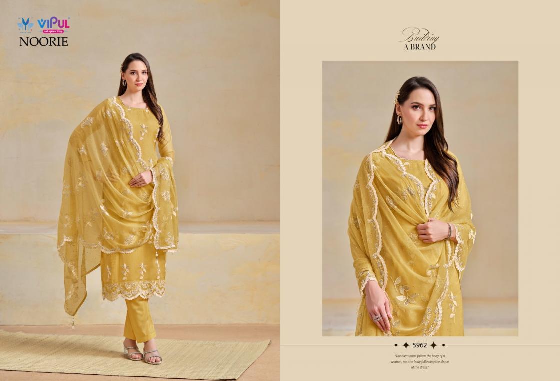 NOORIE BY VIPUL ORGANZA CHIFFON AMAZING DRESS MATERIAL ONLINE