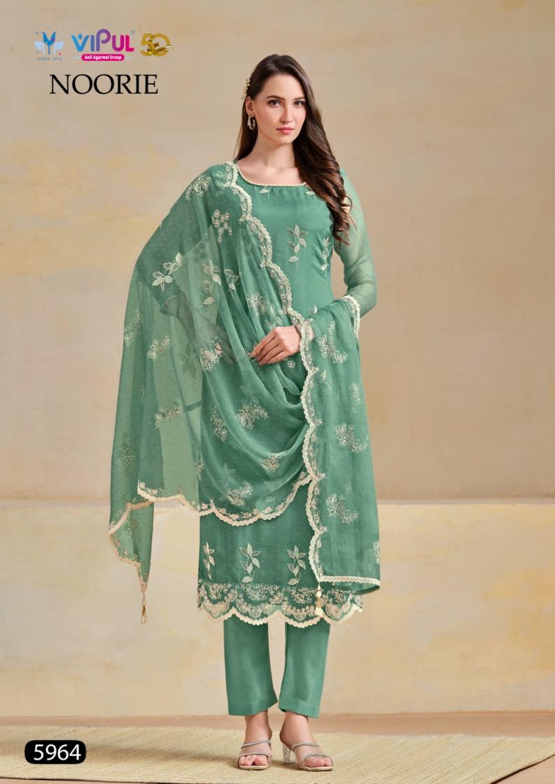 NOORIE BY VIPUL ORGANZA CHIFFON AMAZING DRESS MATERIAL ONLINE