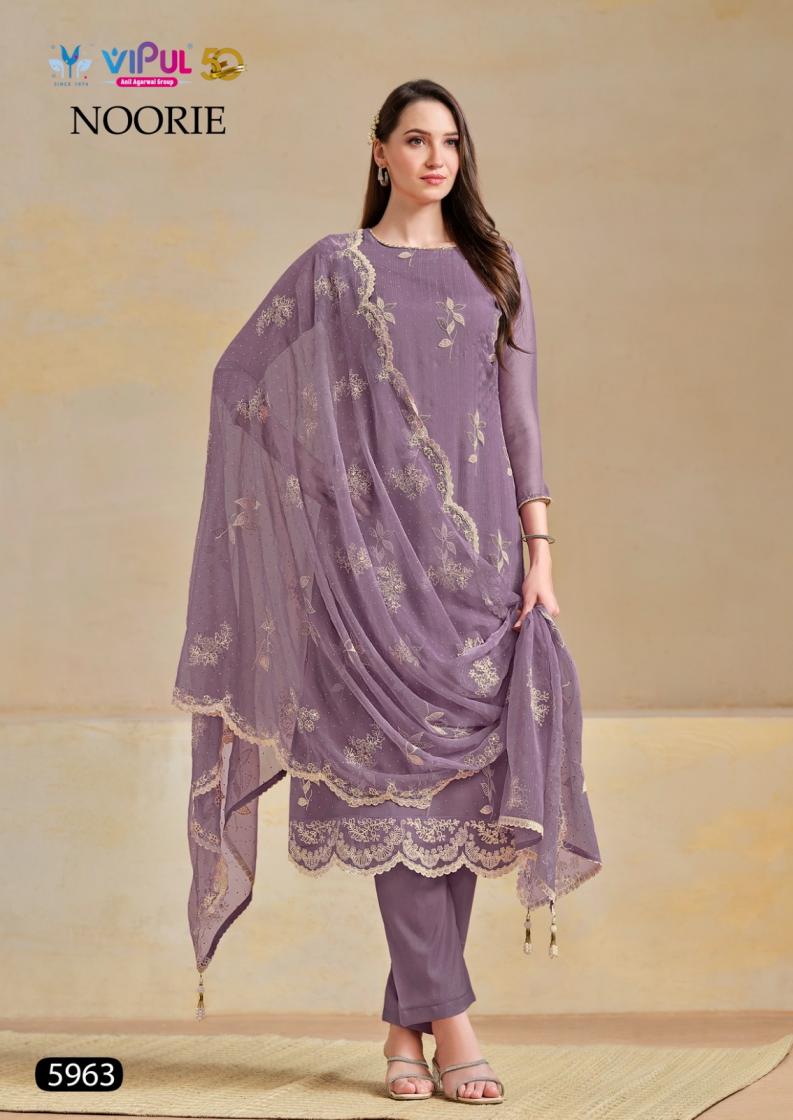 NOORIE BY VIPUL ORGANZA CHIFFON AMAZING DRESS MATERIAL ONLINE