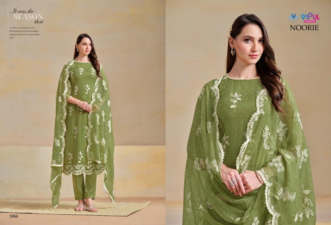 NOORIE BY VIPUL ORGANZA CHIFFON AMAZING DRESS MATERIAL ONLINE