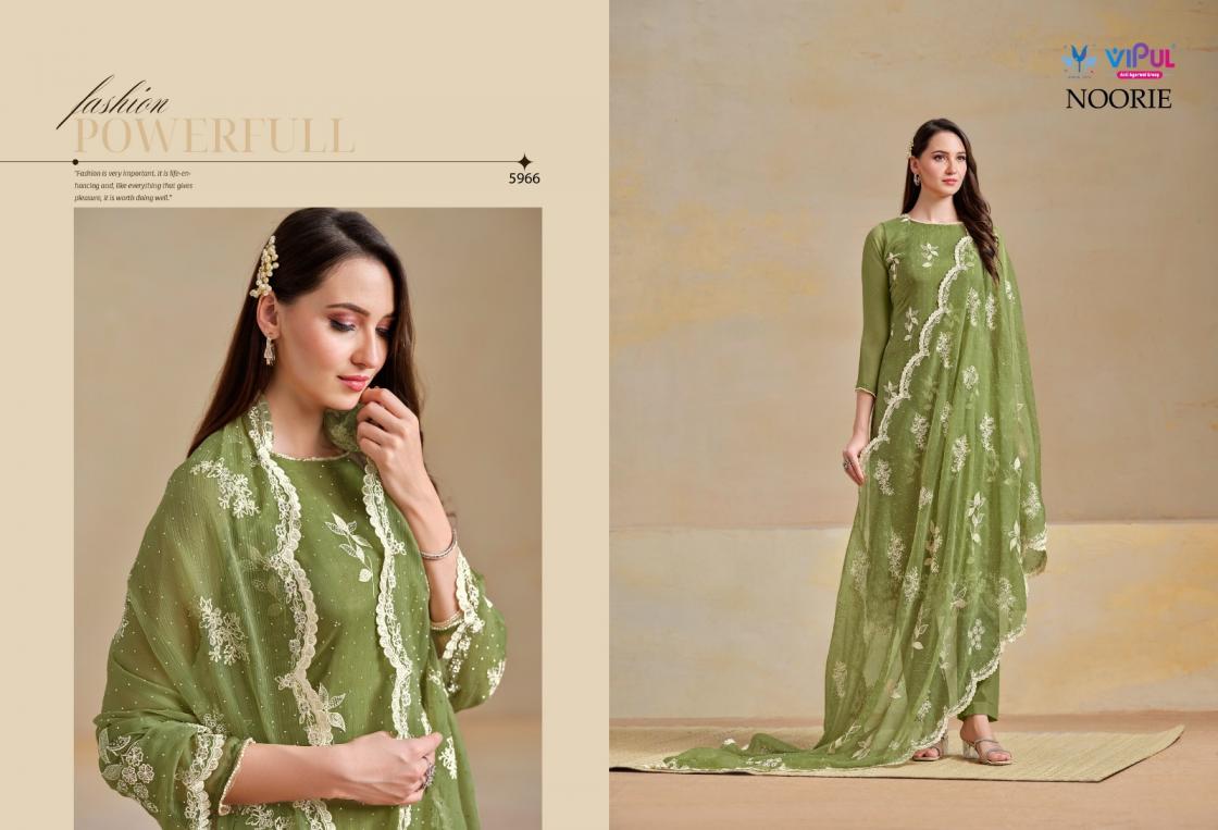 NOORIE BY VIPUL ORGANZA CHIFFON AMAZING DRESS MATERIAL ONLINE