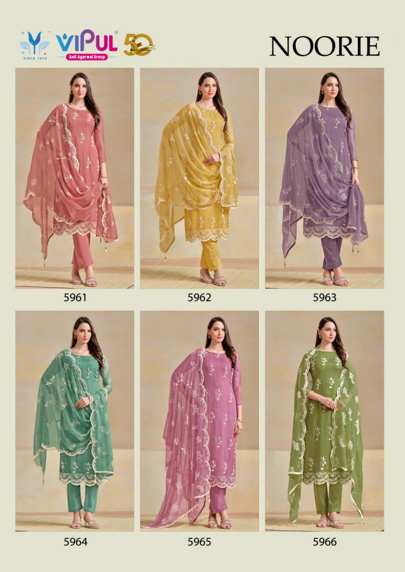 NOORIE BY VIPUL ORGANZA CHIFFON AMAZING DRESS MATERIAL ONLINE