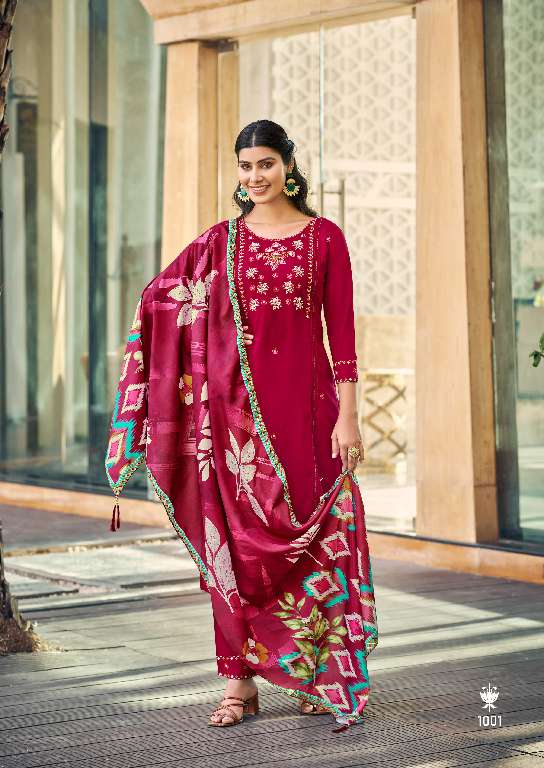 WOODEE PRESENT BUTTERFLY WHOLESALE PREMIUM SOFT MUSLIN DIGITAL PRINT WITH LATKAN 3 PCS READYMADE SALWAR KAMEEZ