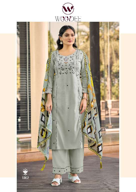 WOODEE PRESENT BUTTERFLY WHOLESALE PREMIUM SOFT MUSLIN DIGITAL PRINT WITH LATKAN 3 PCS READYMADE SALWAR KAMEEZ