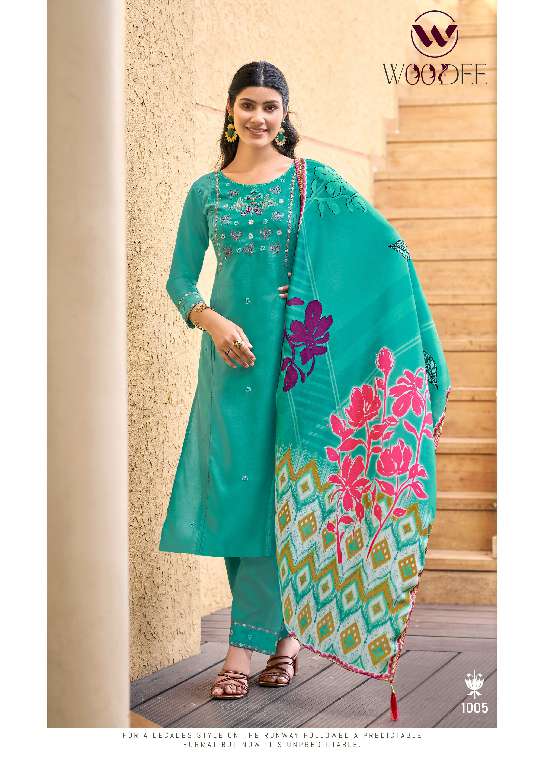 WOODEE PRESENT BUTTERFLY WHOLESALE PREMIUM SOFT MUSLIN DIGITAL PRINT WITH LATKAN 3 PCS READYMADE SALWAR KAMEEZ