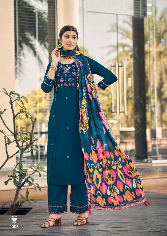 WOODEE PRESENT BUTTERFLY WHOLESALE PREMIUM SOFT MUSLIN DIGITAL PRINT WITH LATKAN 3 PCS READYMADE SALWAR KAMEEZ