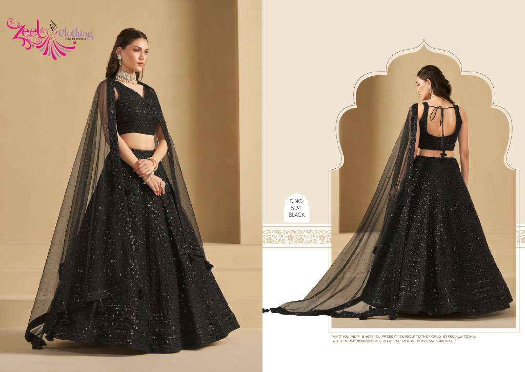 ZEEL CLOTHING PRESENTS D.NO 5124 COLORS WHOLESALE DESIGNER LEHEGAS FOR ANY OCCASIONS