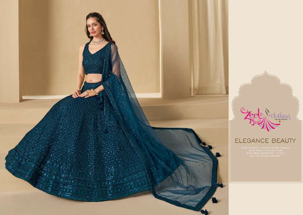ZEEL CLOTHING PRESENTS D.NO 5124 COLORS WHOLESALE DESIGNER LEHEGAS FOR ANY OCCASIONS