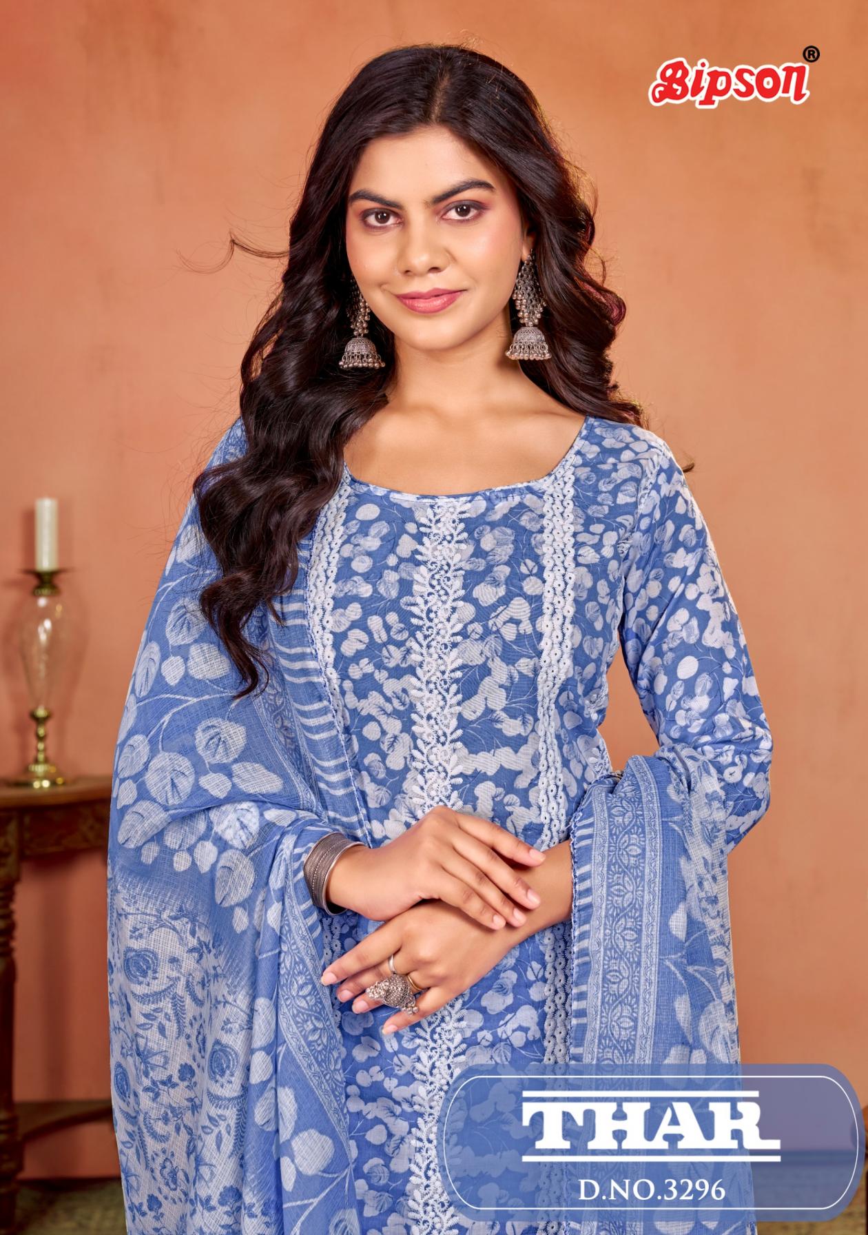 THAR 3296 BY BIPSON PRINTS COTTON CASUAL WEAR SALWAR KAMEEZ