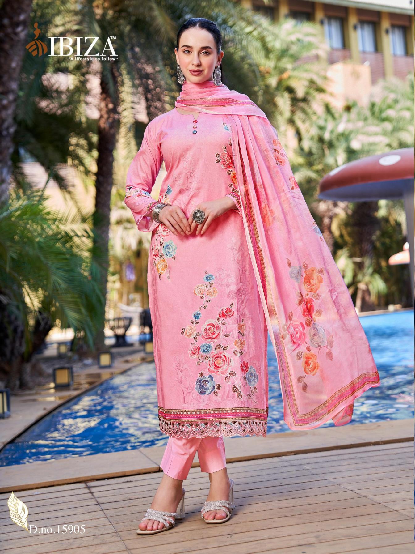 HILL QUEEN BY IBIZA LAWN COTTON ATTRACTIVE LOOK DRESS MATERIAL