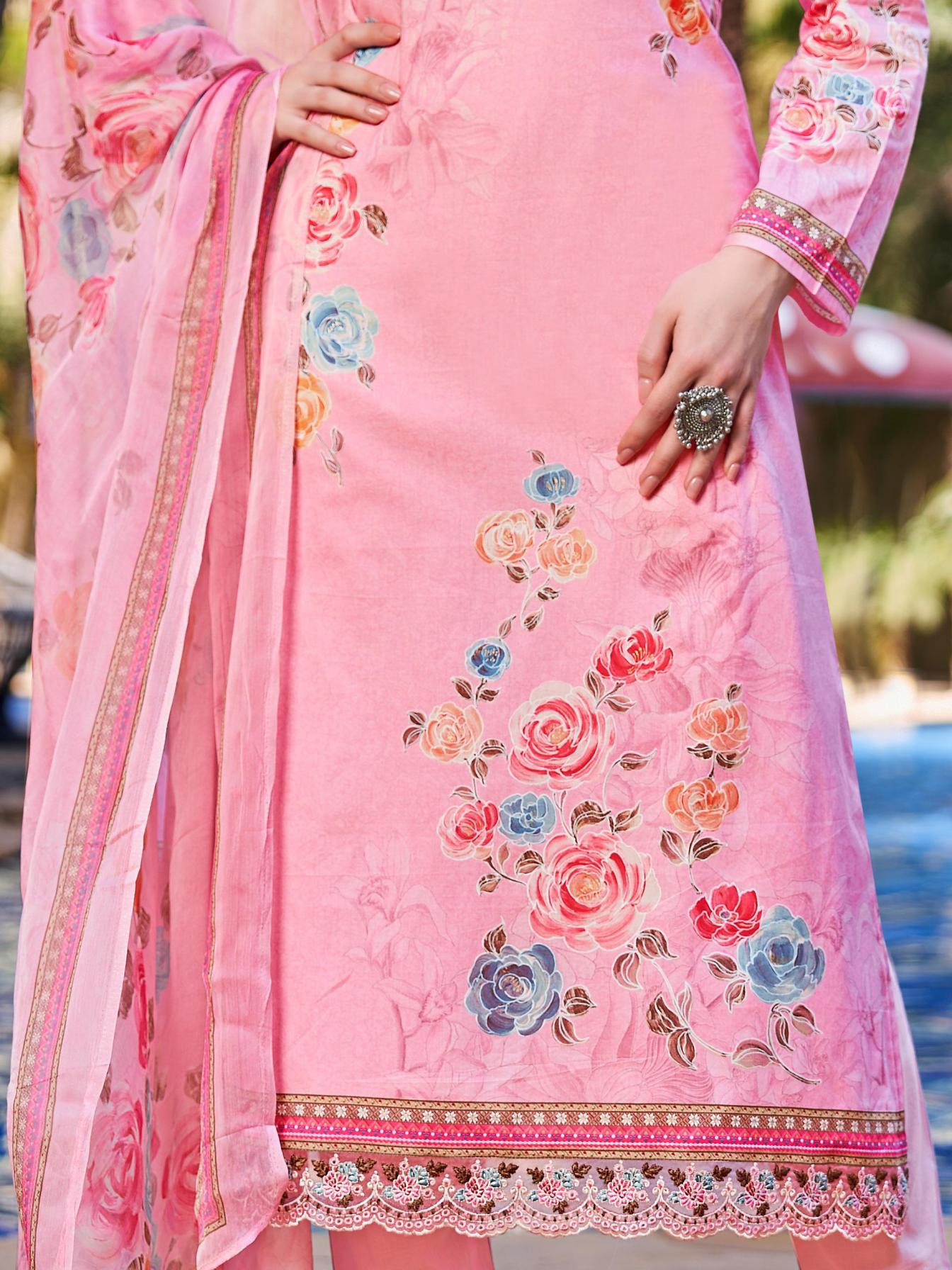 HILL QUEEN BY IBIZA LAWN COTTON ATTRACTIVE LOOK DRESS MATERIAL