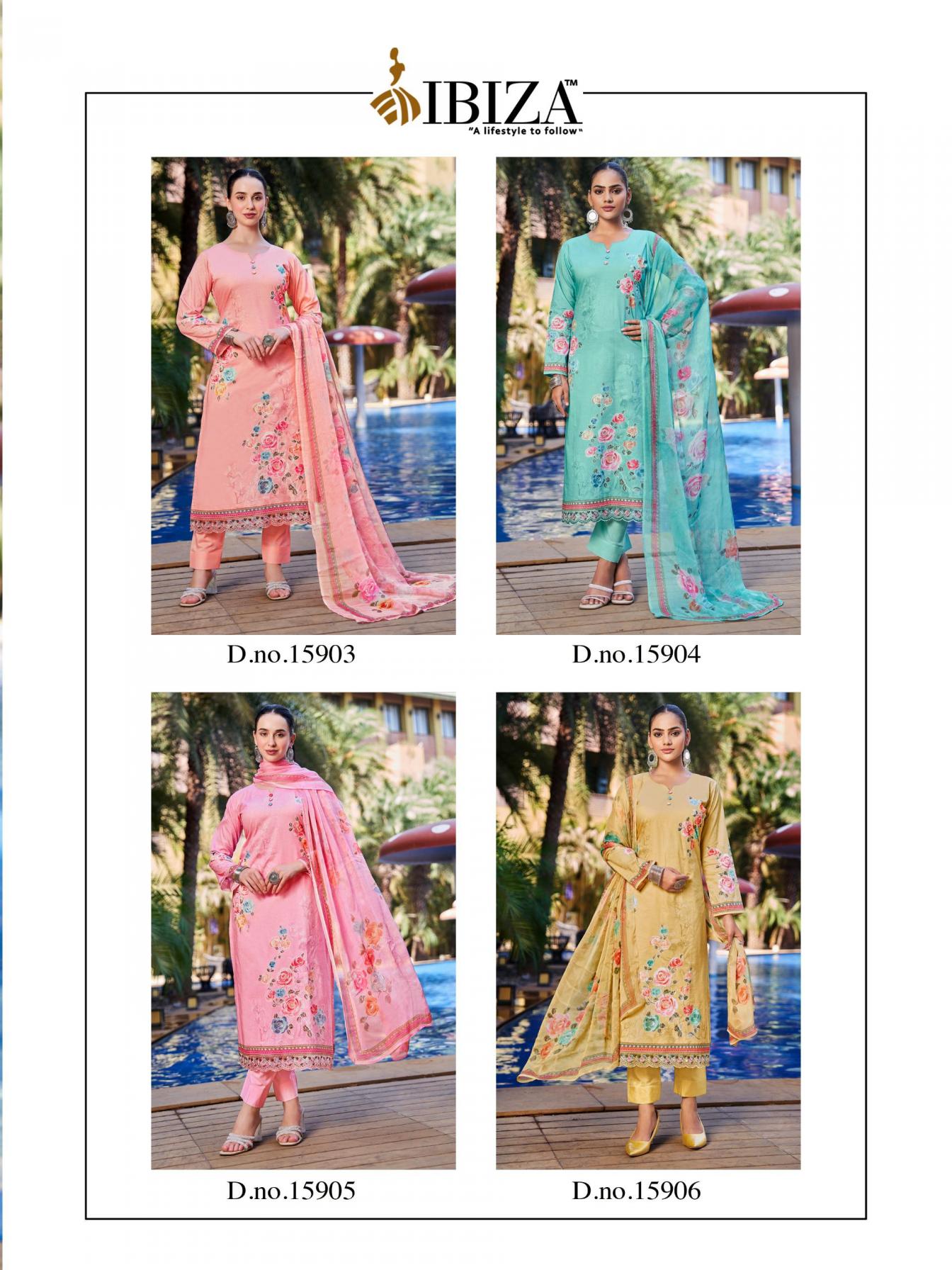 HILL QUEEN BY IBIZA LAWN COTTON ATTRACTIVE LOOK DRESS MATERIAL