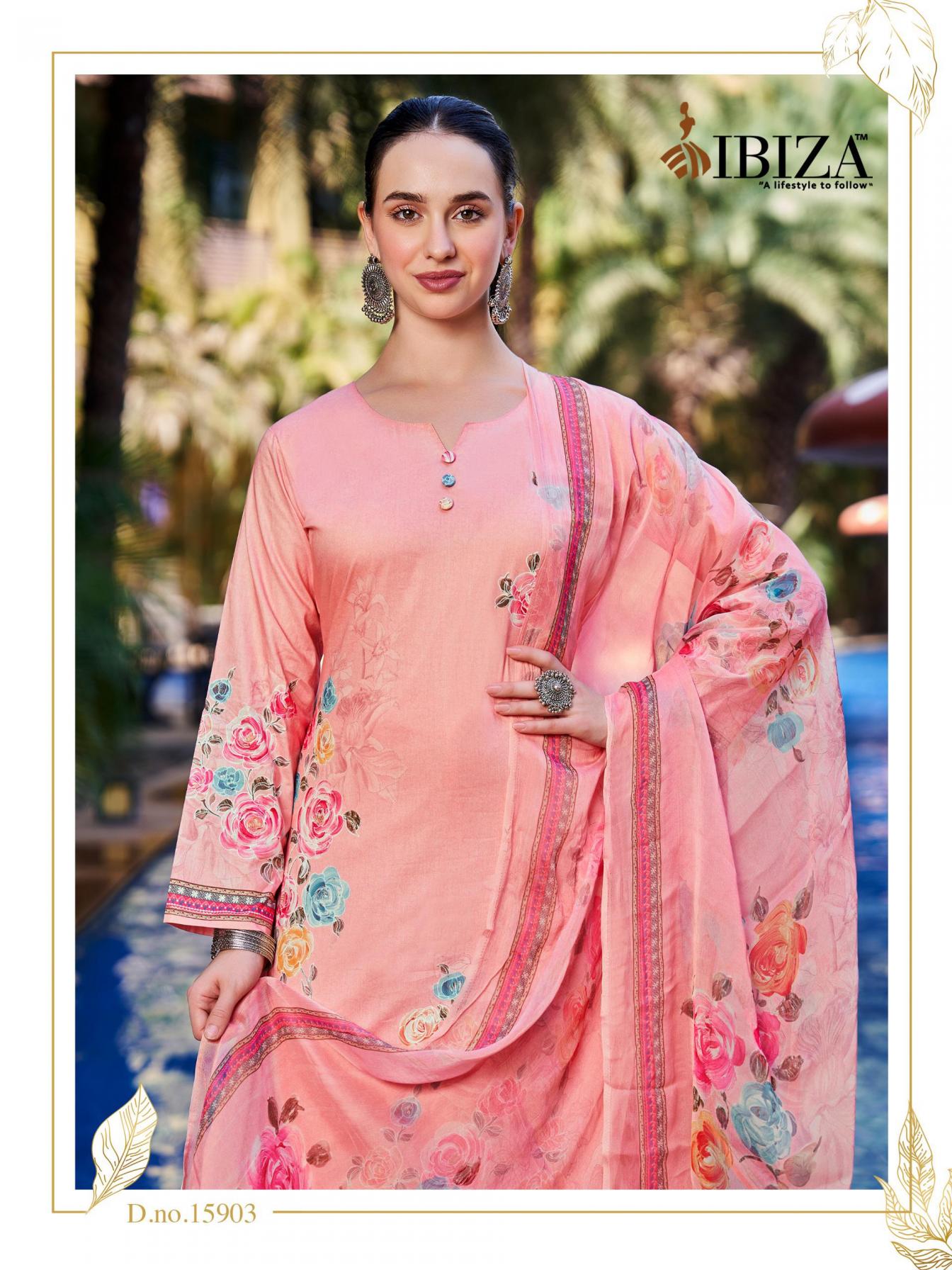 HILL QUEEN BY IBIZA LAWN COTTON ATTRACTIVE LOOK DRESS MATERIAL