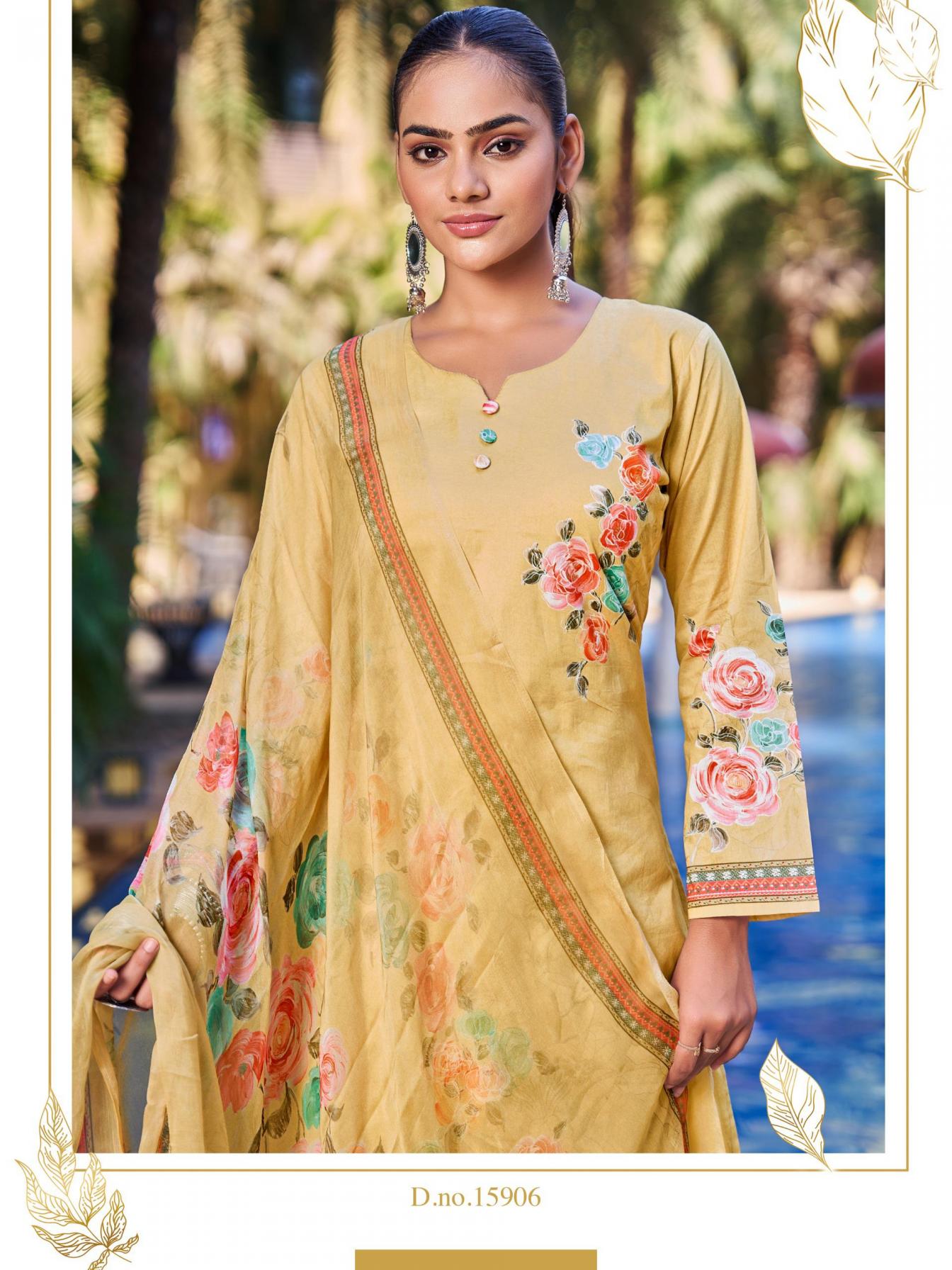 HILL QUEEN BY IBIZA LAWN COTTON ATTRACTIVE LOOK DRESS MATERIAL