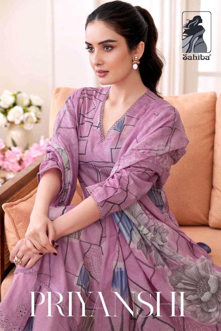 PRIYANSHI BY SAHIBA COTTON LAWN HIT DESIGN UNSTITCH SALWAR KAMEEZ