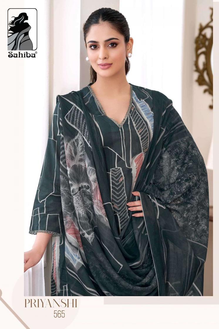 PRIYANSHI BY SAHIBA COTTON LAWN HIT DESIGN UNSTITCH SALWAR KAMEEZ