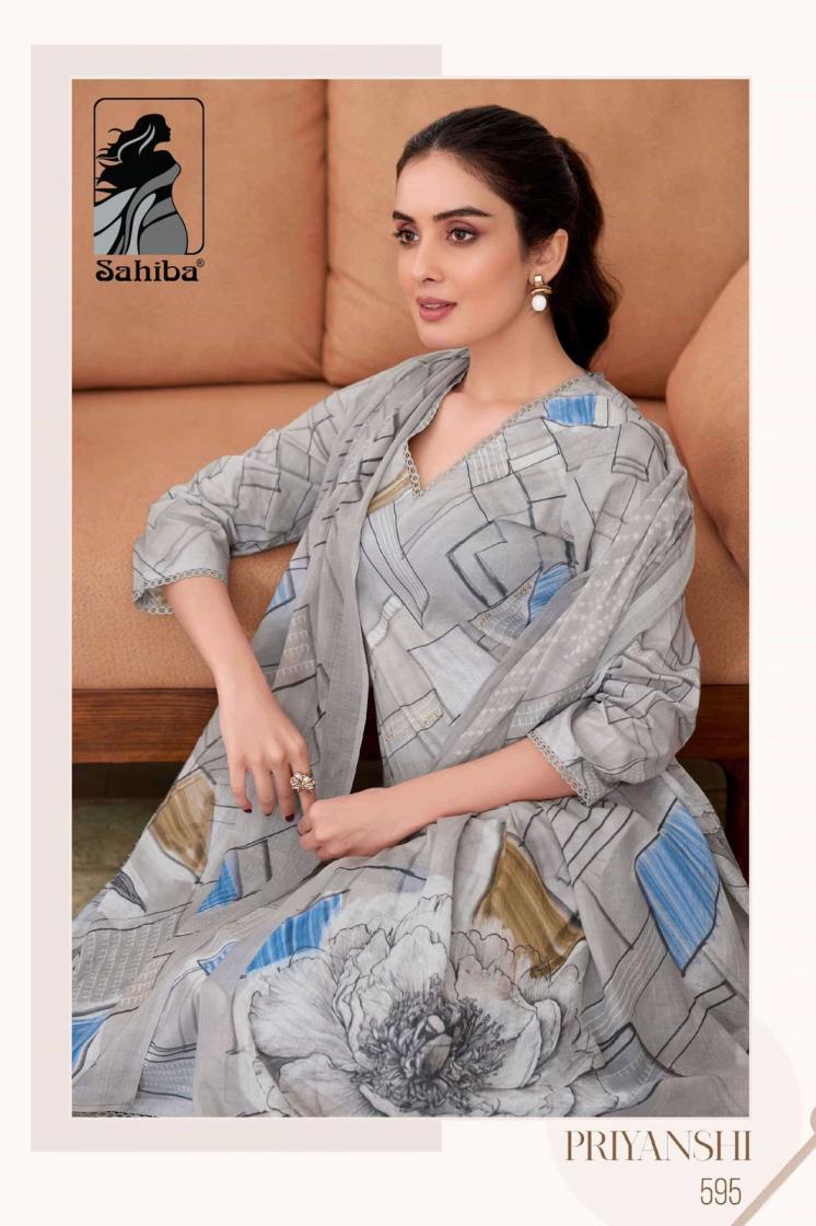 PRIYANSHI BY SAHIBA COTTON LAWN HIT DESIGN UNSTITCH SALWAR KAMEEZ